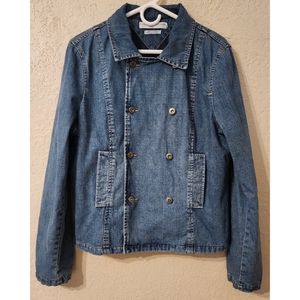 Tommy Hilfiger Women's Thermal Denim Jacket Med Wash